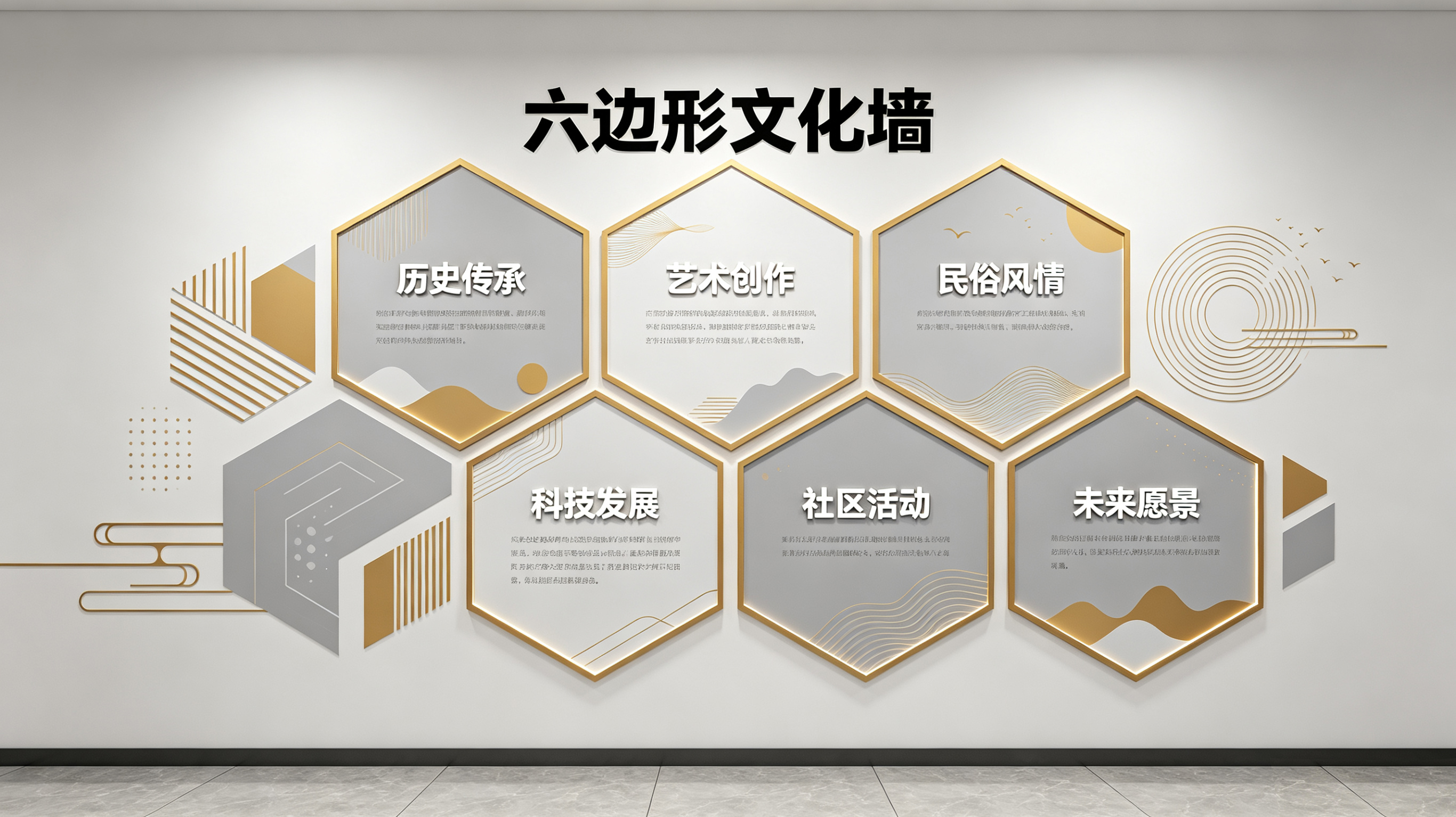 淮北企业文化墙 | 六边形信息美学